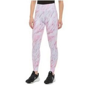 Pink Marble Full Length Leggings | Small